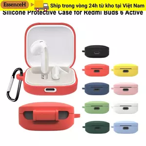 ESSENCEH Cover, Bảo vệ silicon, Phụ kiện tai nghe có móc Vỏ vỏ chống trầy xước cho Redmi Buds 6 Active