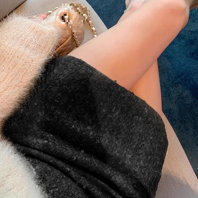Váy đính kim sa tweed thu đông, phù hợp cho các buổi tiệc và thời trang hàng ngày