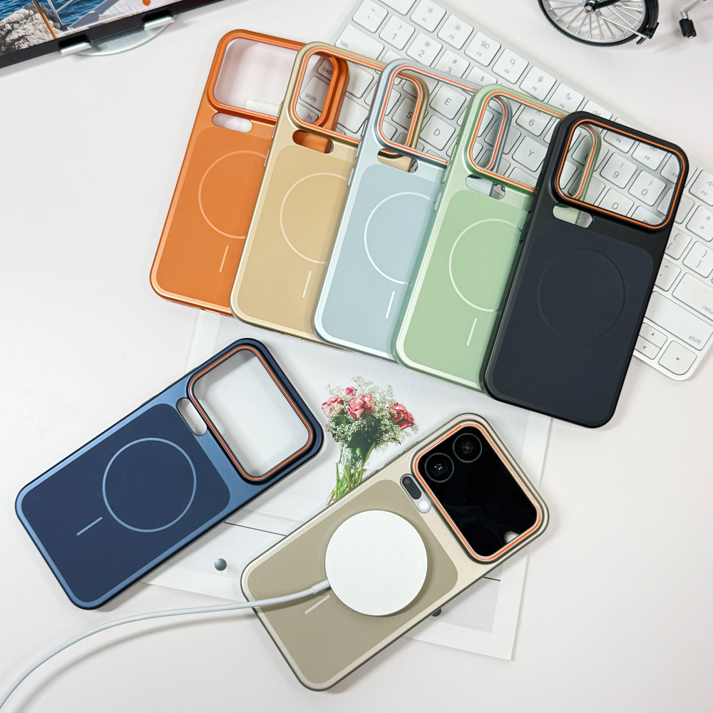 Sơn kim loại Vỏ điện thoại từ tính cho Xiaomi 17 Pro Pro ProMax Nút PC cứng Bảo vệ chống sốc Thời trang đơn giản
