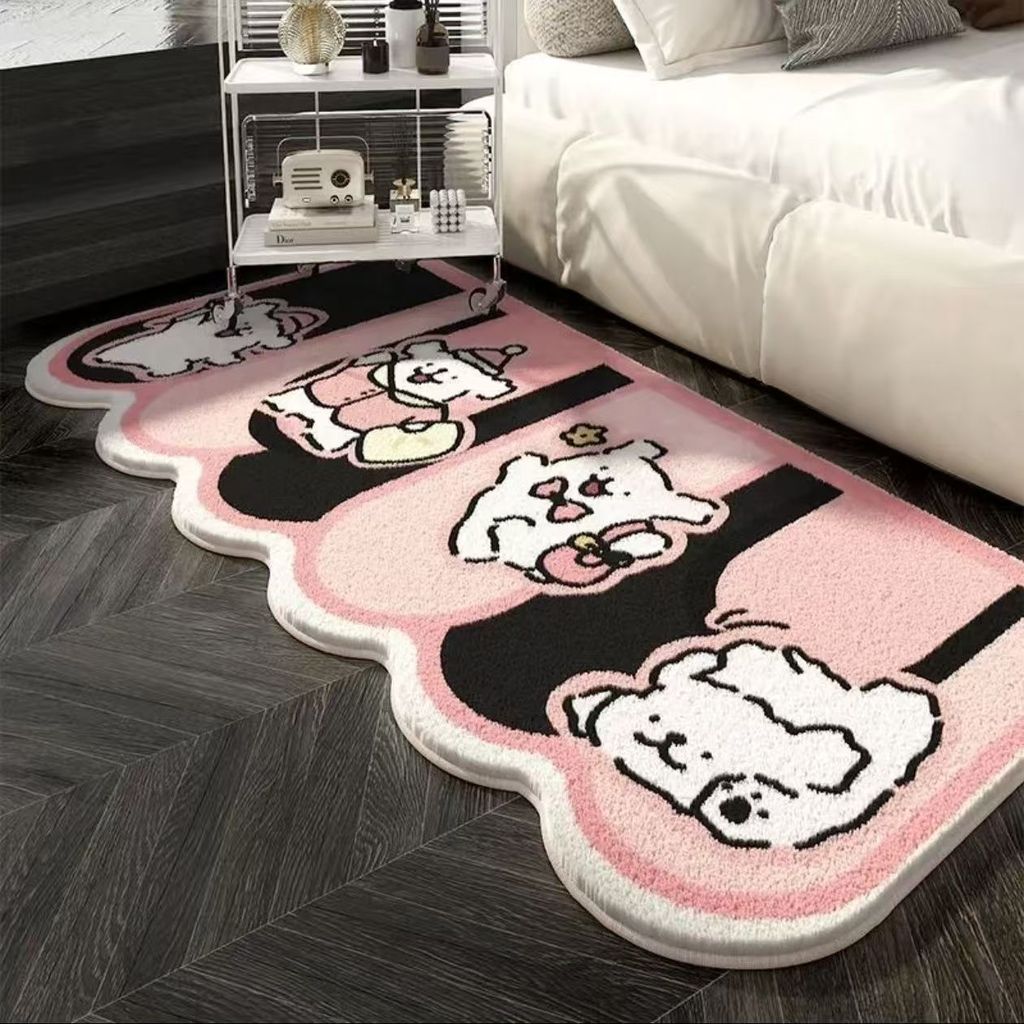 Hoạt Hình Cashmere Thảm Sang Trọng Phòng Ngủ Dải Dài Thảm Phòng Khách Dễ Thương Sofa Thảm Trải Sàn Chống Bụi Bẩn