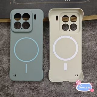 Ốp Điện Thoại Từ Tính Không Khung Cho Redmi 14C 14R A4 Note 15 14 13 Pro Plus K80 K70 Ultra K60 Pro Turbo 4 5G 4G Vỏ Da-Feel Siêu Mỏng Đơn Giản Tản Nhiệt Matte Soft Cover