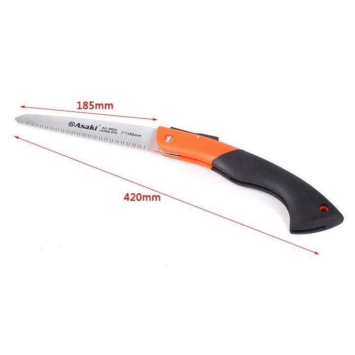 Cưa gấp cắt cành Asaki AK-8800,AK-8802,cưa gỗ xếp gọn Asaki,cưa gỗ mini,cưa cành cầm tay,cưa cành mini Asaki,cưa cắt