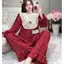 Bộ Đồ Ngủ Nữ JUSOKA Pijama Chất Liệu Đũi Siêu Mềm Mịn Dễ Thương Dành Cho Tết, Noel