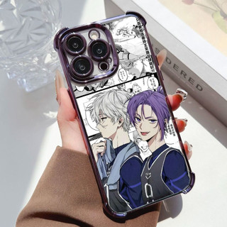 Ốp lưng Anime BLUE LOCK Nagi Seishiro cho Infinix Hot 60i 30i 40 60 Note 30 40 50 Pro Plus 50S 50X 30 Play Smart 10 9 8 7 TECNO SPARK GO 2025 Vỏ góc bảo vệ không khí mạ điện