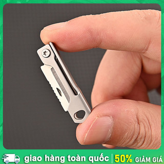 Dao mở thùng gấp kiểu móc khóa, nhỏ gọn thực dụng，Dao Rọc Giấy，Mini / Gấp Gọn，Bằng Thép Không Gỉ，Tiện Dụng