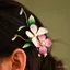 Kẹp tóc handmade Lily of the Valley không lông cừu, thiết kế cánh hoa hồng cổ điển