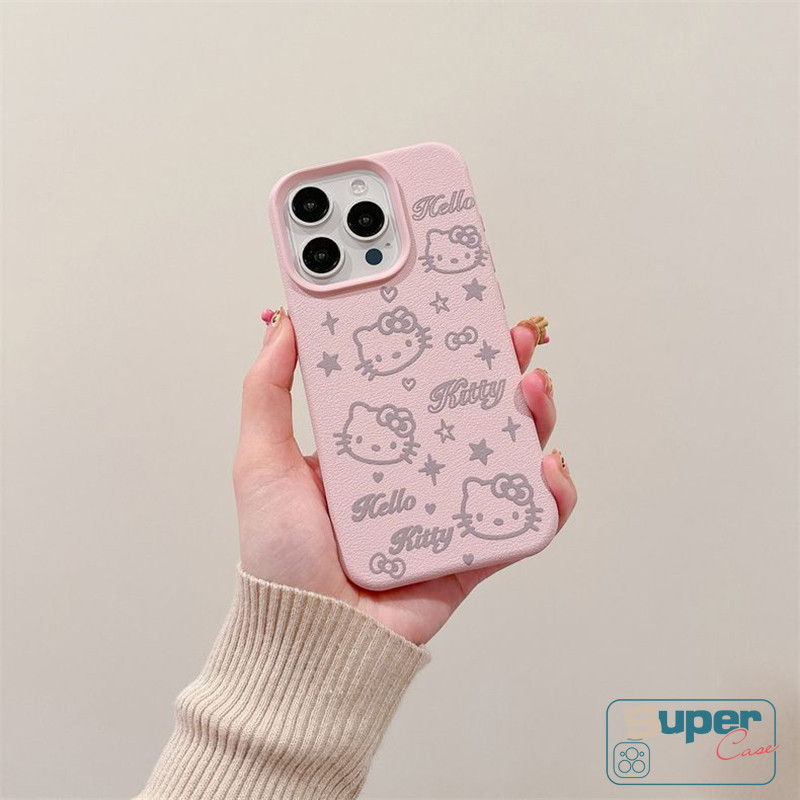 Ốp Lưng Tương Thích Cho IPhone 11 16 17 12 14 15 13 Pro Max 16 15 Plus XR Air 15 17 16 11 Pro Hoạt Hình Ngọt Ngào Dễ Thương Mèo Con Ngôi Sao 3D Kim Cương Giả Nơ Da Họa Tiết