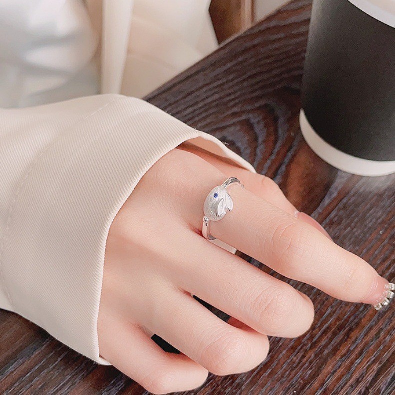 Nhẫn thỏ dễ thương bạc s925