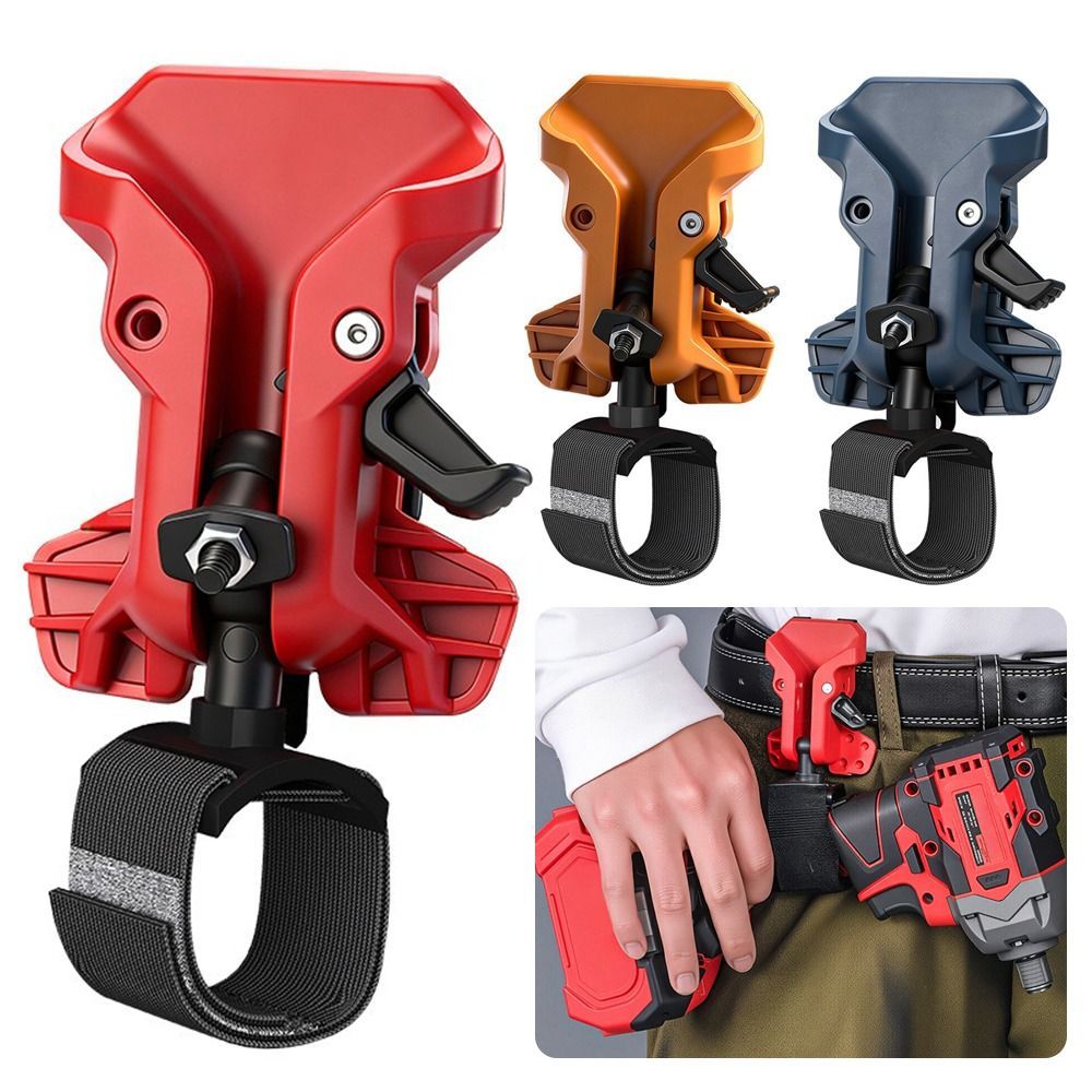 TOPTOOLCX Giá đỡ máy khoan Kẹp đai, Phát hành nhanh Công cụ điện có độ cứng cao Treo thắt lưng, Thiết thực Tự khóa móc nhanh Dụng cụ giữ đai dụng cụ Phụ kiện