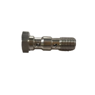 Xe Sửa Đổi Thép Không Gỉ Phanh Thép Họng Ống Dầu Lỗ Đôi Rỗng Vít Khớp M10 * 1.0 / M10 * 1.25 2NVX