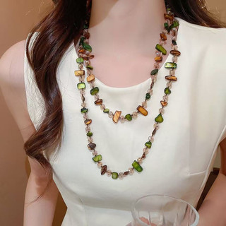 Vòng cổ Bohemian với đá tự nhiên nhiều màu sắc, thiết kế cổ điển