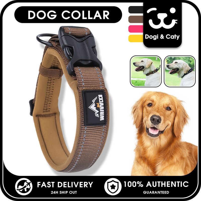 Cổ Thú Cưng Mềm Mại Thoáng Khí Lót Bền Webbing Thiết Kế Phản Quang Kim Loại D-Ring Tất Cả Các Giống Chó