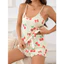 2025 Bộ Đồ Ngủ Gợi Cảm Sling Loungewear In Hình Anh Đào Bộ Đồ Ngủ Hai Mảnh Gợi Cảm