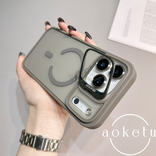 Vỏ ống kính khung vô hình 17 vỏ bảo vệ thích hợp cho iPhone 16 Promax Apple 15 Pro Vỏ điện thoại từ tính 14 Cặp đôi 13 mờ chống rơi bìa cứng