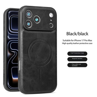 Ốp điện thoại iPhone 17 Promax da thật sang trọng sạc từ tính Apple 16 cao cấp cảm giác phù hợp với 15 vỏ bảo vệ chống rơi thời trang và đơn giản 14 bao gồm tất cả