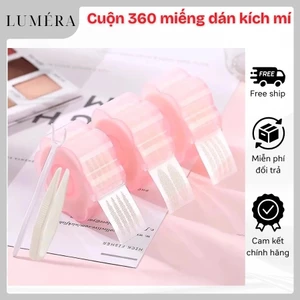 Cuộn 360 miếng dán kích mí dạng lưới ren có sẵn keo dính không lộ thiết kế vô hìn