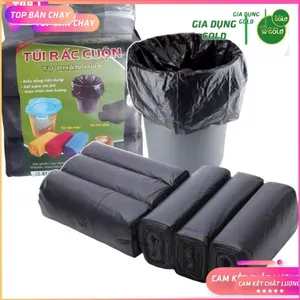 SÉT 3 Túi Rác Tự Phân Hủy - Bao Rác Đen Kích Thước Lớn 55*65 cm ( 3 cuộn )