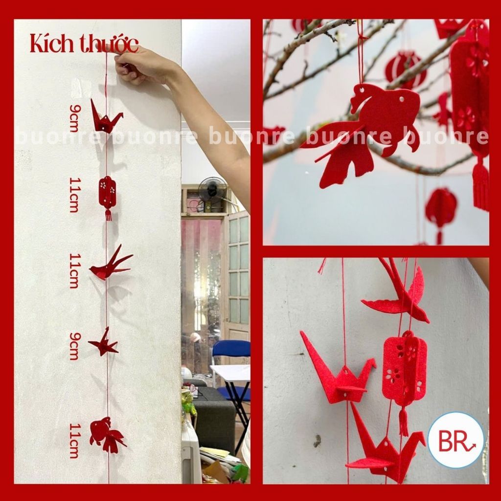 [HỎA TỐC HCM] Set Vải Dạ Đón Xuân Tết 2026 - Set Quạt Giấy Kèm Phụ Kiện Decor Tiệc Cưới,Noel,Tết Nguyên Đán ANGIHOME