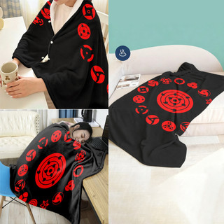 Logo Naruto Chăn Flannel in một mặt, Khăn choàng / chăn ngủ trưa, Món quà thiết thực cho bạn bè và gia đình.