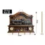Giá đỡ chìa khóa MONOSTYLE, Móc treo tường cổ điển bằng gỗ, Sáng tạo đa chức năng 2D Retro Train Pattern Keyframe Móc lưu trữ treo tường hiên nhà
