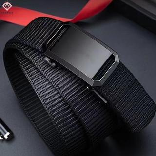 Thắt lưng nam vải cao cấp với khóa tự động, phù hợp cho quần áo thể thao và bảo hộ lao động