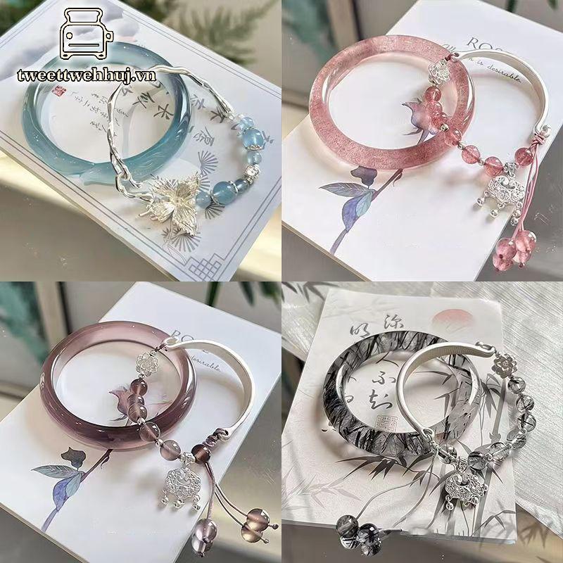 Vòng tay nữ phong cách cổ xưa, thiết kế Trung Hoa, phụ kiện thời trang