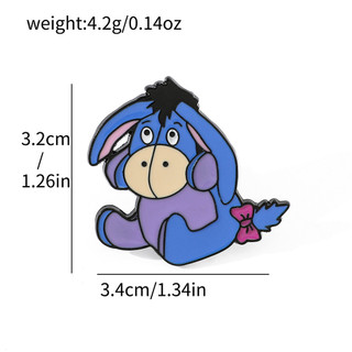 5 Cái / bộ‌ Dễ Thương Winnie the Pooh Hợp Kim Nhỏ Giọt Dầu Thổ Cẩm Tigger Piglet Pin Huy Hiệu‌ Pin trang trí
