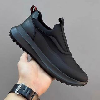 Giày Nam 3-4 Bốn Mùa Da Siêu Nhẹ Giày Đế Mềm Thấp Mũi Tròn Nhẹ Slip-On Giày Da Thường Ngày KGQS