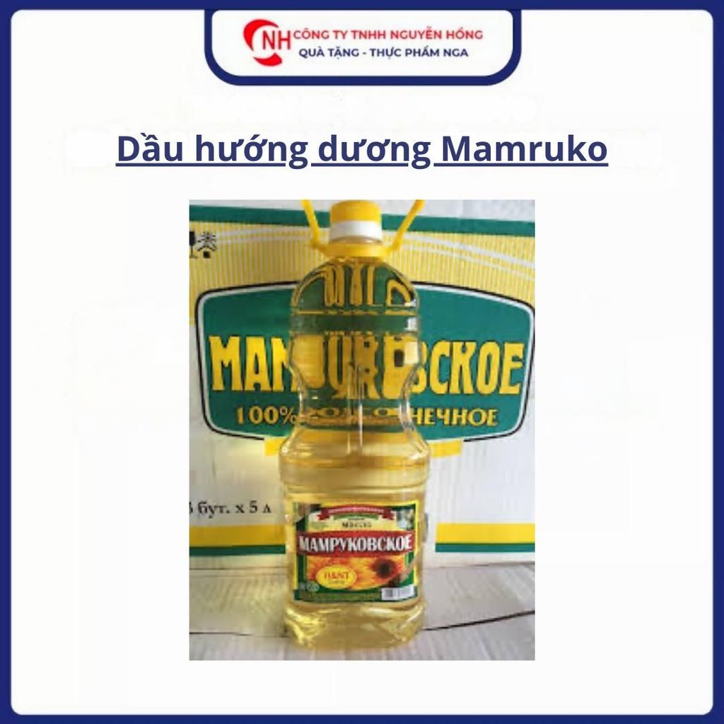 Dầu ăn hướng dương 2L thương hiệu Mamruko nhập khẩu Nga dầu ăn  art dầu  ăn