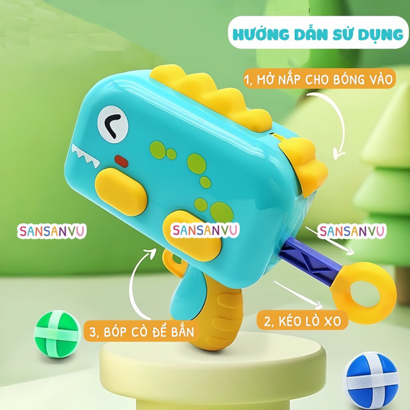 [TẶNG BÓNG] Đồ chơi súng ném bóng dính , súng bắn phi tiêu cho bé Combo kèm bảng phi tiêu  cho bé