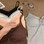 IAPPORTUNIA Ren Viền Vest, Áo Cổ Chữ V Phía Trước Nút Ngắn, Thời Trang Có Miếng Lót Ngực Slim Fit Không Tay Top Nữ