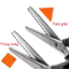 Kéo cắt viền răng cưa đa năng 3-7mm Kéo cắt vải،Lưỡi răng cưa / Răng cưa،hình răng cưa, lượn sóng
