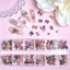 Làm Móng Tay Hỗn Hợp Nhựa Nơ 3D Trang Sức Da Báo In Móng Tay Kim Cương Giả DIY Trang Trí Acrylic Làm Đẹp Nghệ Thuật 12 Dây Bướm Ruy Băng