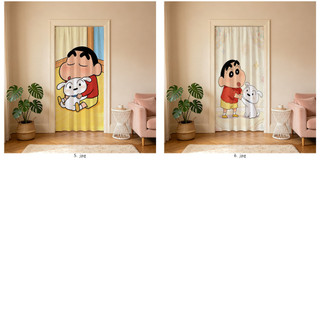 Rèm phân vùng họa tiết hoạt hình, Rèm Polyester in một mặt Crayon Shin-chan, Thích hợp cho phòng ngủ, nhà bếp và phòng tắm