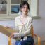 Ao Thun Nữ Mùa Xuân 2026 Ren Khâu Dài Tay Phong Cách Sang TrỌng Slim-Fit