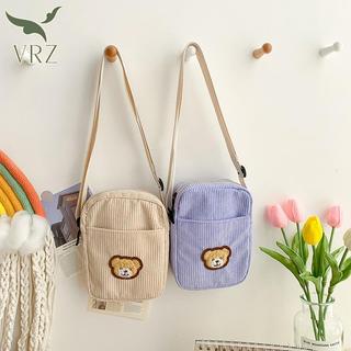 VRZ Di Động Corduroy Gấu Điện Thoại Túi Đeo Ngang Điện Thoại Di Động Ví Đựng Tiền Xu Thời Trang Túi Nhỏ Corduroy Mini Túi HOT