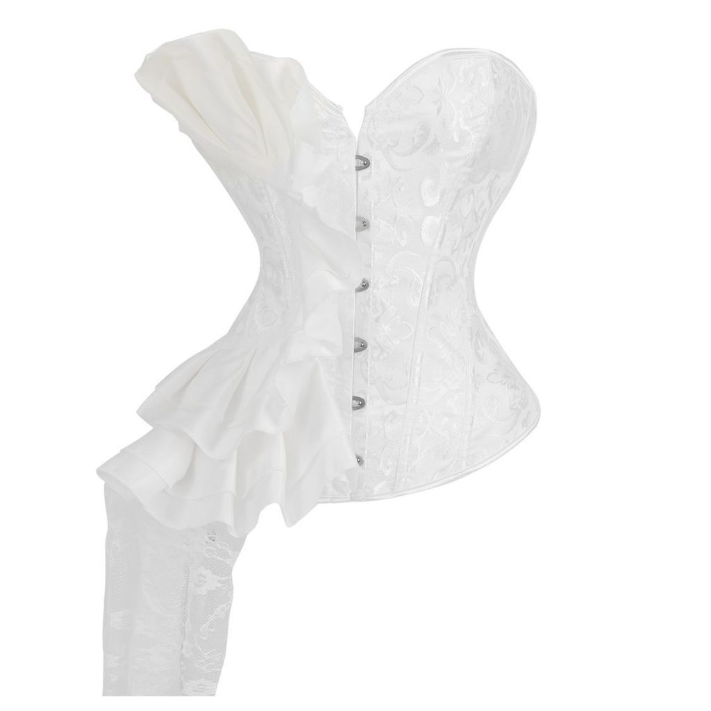 Corset phong cách mới, Ren Satin, Xương cá cung điện