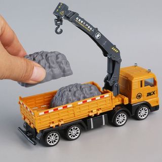 Mô phỏng Kỹ Thuật Xe Cần Cẩu Hạng Nặng Cần Cẩu Mô Hình Trẻ Em Trượt Đồ Chơi Vận Chuyển Ô Tô