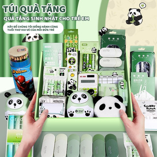 Văn Phòng Phẩm Đáng Yêu – Đồ Dùng Học Sinh Set Quà Tặng Túi Đựng Bút Gấu Trúc
