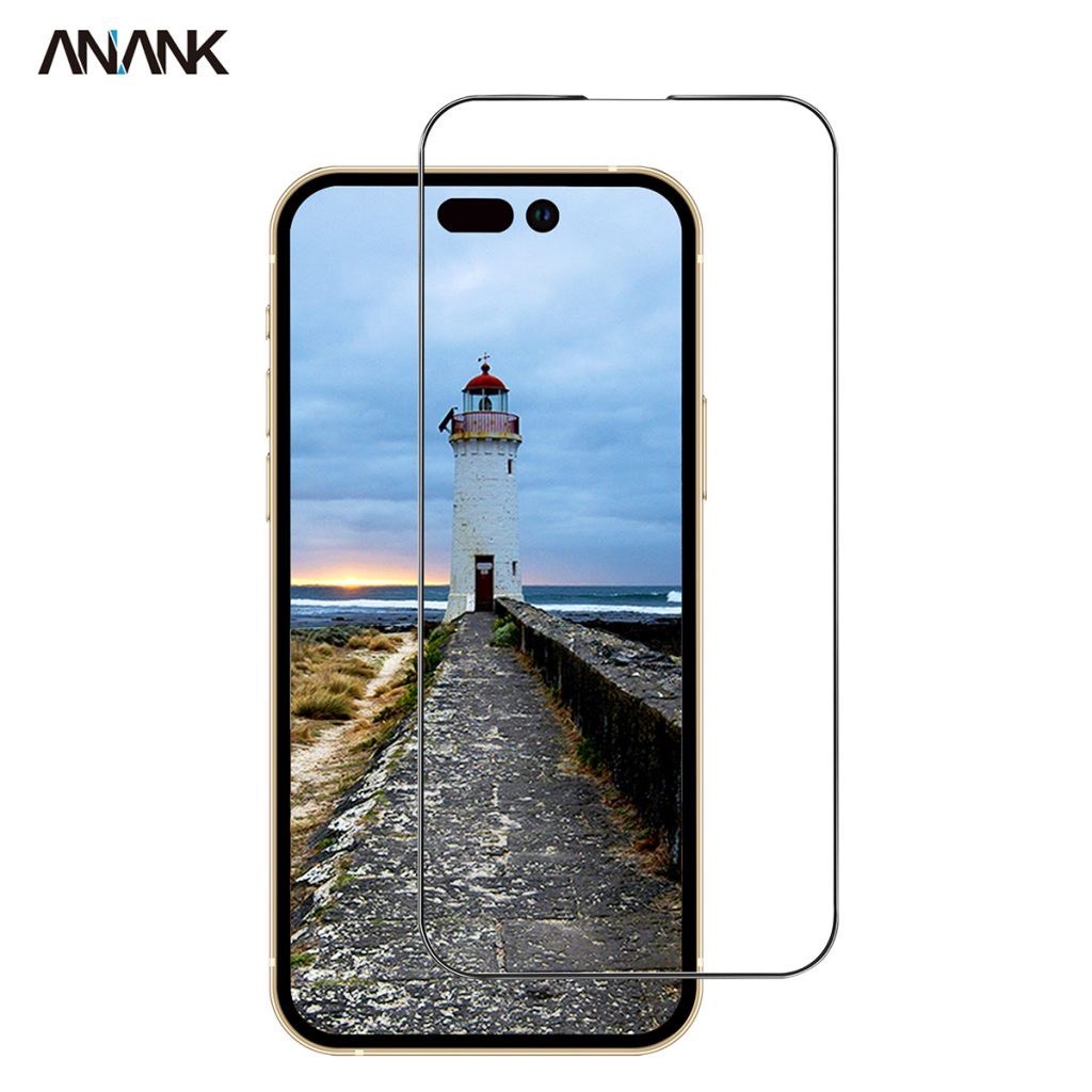 [Chính Hãng] Kính Cường Lực ANANK 2.5D Full Màn Hình Cho IP 17 Pro Max/17 Air/16/15/14/13/12 - Trong Viền Đen Siêu Mỏng