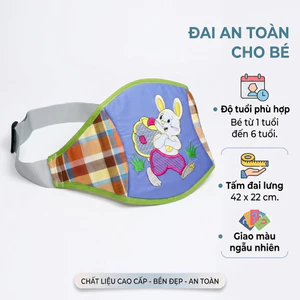Đai đi xe máy an toàn cho bé từ 1-10 tuổi dày dặn họa tiết đáng yêu giao ngẫu nhiên