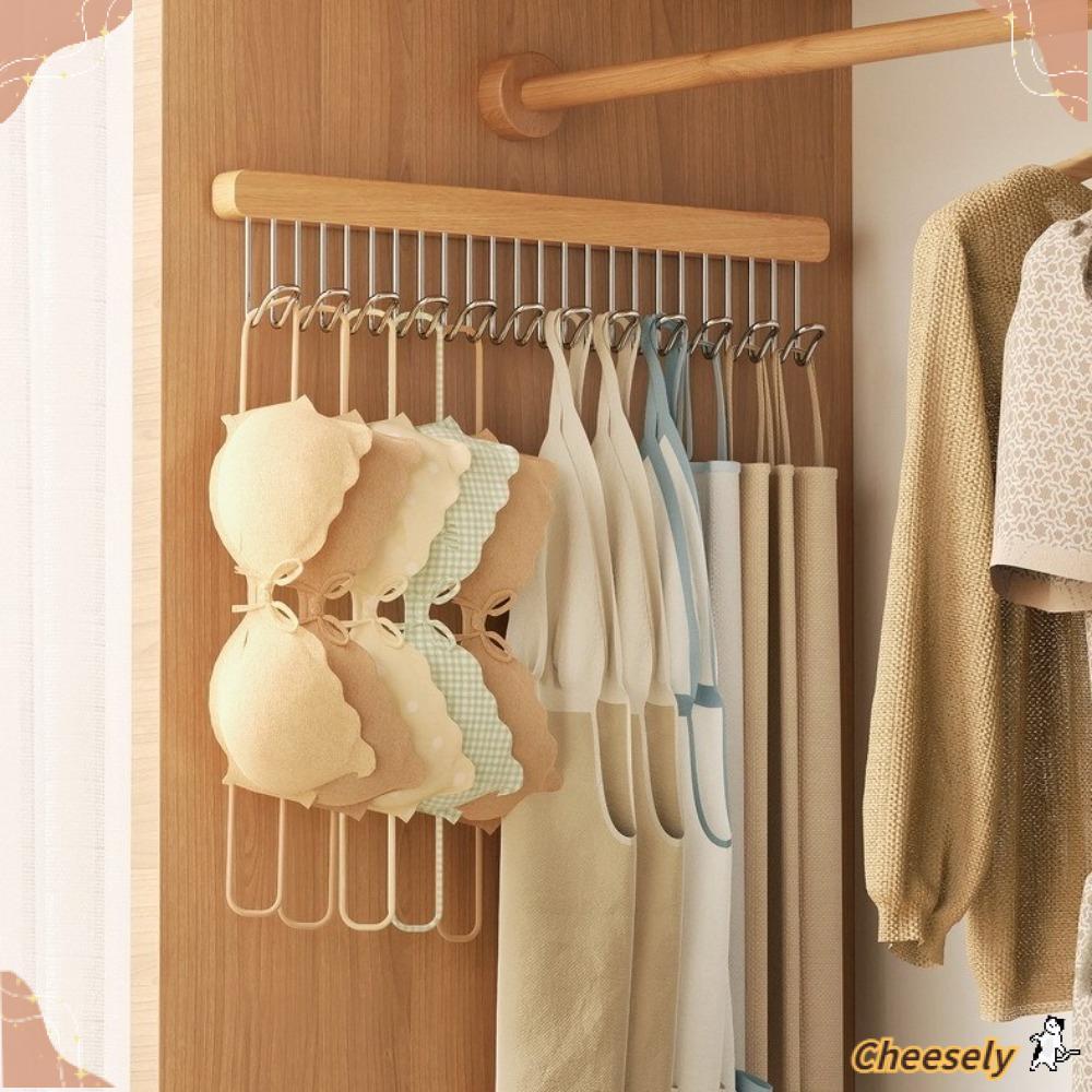 Thanh treo móc quần áo bằng kính thiên văn CHEESELY, Đồ dùng tủ quần áo bền kéo Giá phơi, Móc treo thắt lưng gia đình tiết kiệm không gian đa chức năng
