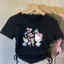 Áo thun ngắn tay dây rút đa năng in hình hoạt hình Hello Kitty có áo thun eo cinching
