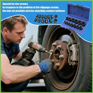 Bộ 13 tác động Bolt Nut Remover Dụng cụ tiện dụng chống trượt Tiện ích chính xác để loại bỏ cảm ứng gelhvn