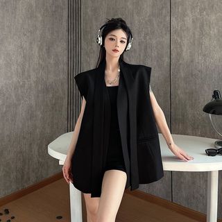 Áo vest thời trang thiết kế tối giản, áo không tay phong cách mùa hè trẻ trung sang trọng cho Nữ