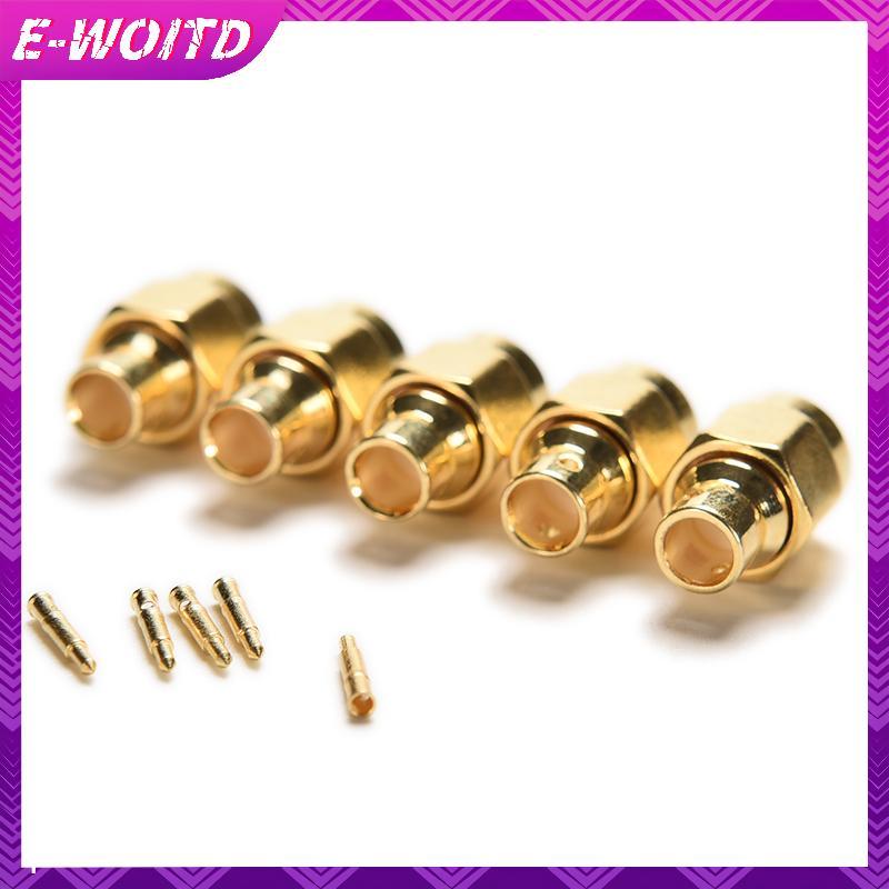 E-WOITD 5 Chiếc SMA Nam Cắm Hàn Cho Bán Kỹ Thuật Số RG402 0.141 "Cáp RF Kết Nối E-WOITD