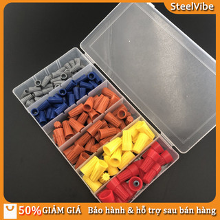 Đầu chụp nối dây điện nhanh 158 cái Dạng hộp (158 cái)،Nối nhanh, không cần dụng cụ،Chịu nhiệt, chống cháy