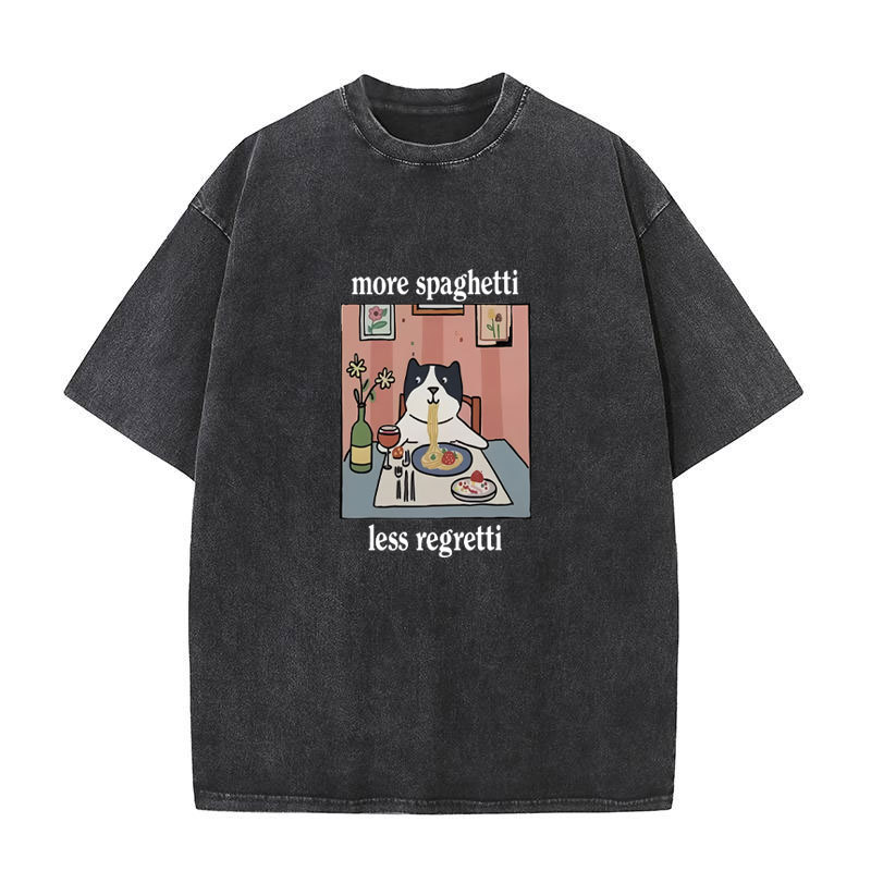 Áo Thun Mèo Ngọ Nghĩnh Cotton, Thời Trang Vintage Cho Nam và Nữ