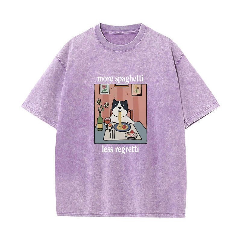 Áo Thun Mèo Ngọ Nghĩnh Cotton, Thời Trang Vintage Cho Nam và Nữ
