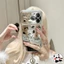 Ốp Điện Thoại Gương Bạc Puppy Cho OPPO A6 A5 A3 Pro Plus A2X A1X A80 A78 A77 A73 A57 A53 A53S A33 2022 2020 F31 Pro F29 5G 4G Vỏ Mềm Hình Mèo Ins Phong Cách Dễ Thương